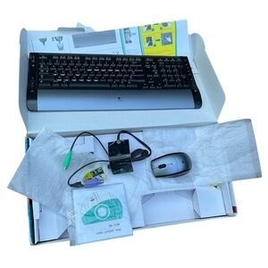 Logitech S510 Cordless Desktop Keyboard with Mouse & Receiver, Like New